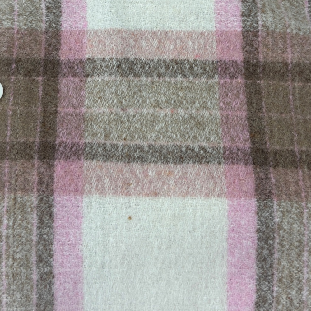 Boohoo Men's Pink and Brown Plaid Shirt Jacket - Picture 11 of 11